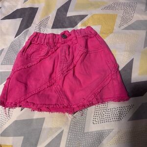 Pink Denim Mini Skirt